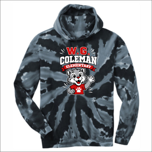 WG Coleman Elementary Tie-Dye Hooded Sweatshirt