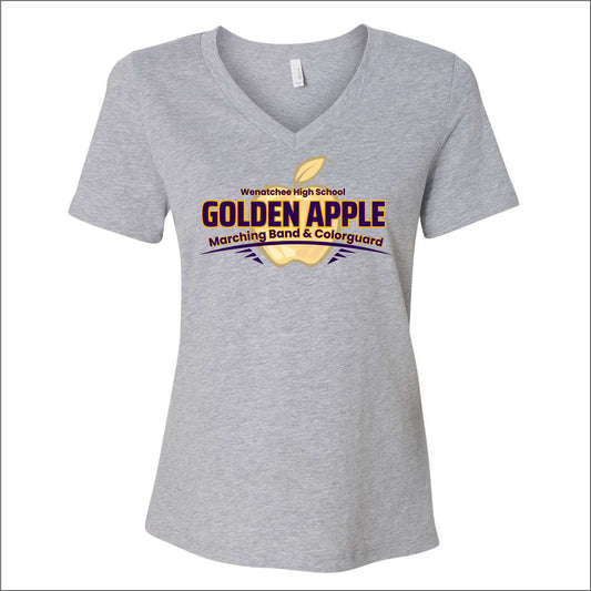 Wenatchee HS Band Ladies Relaxed Heather V-Neck Tee