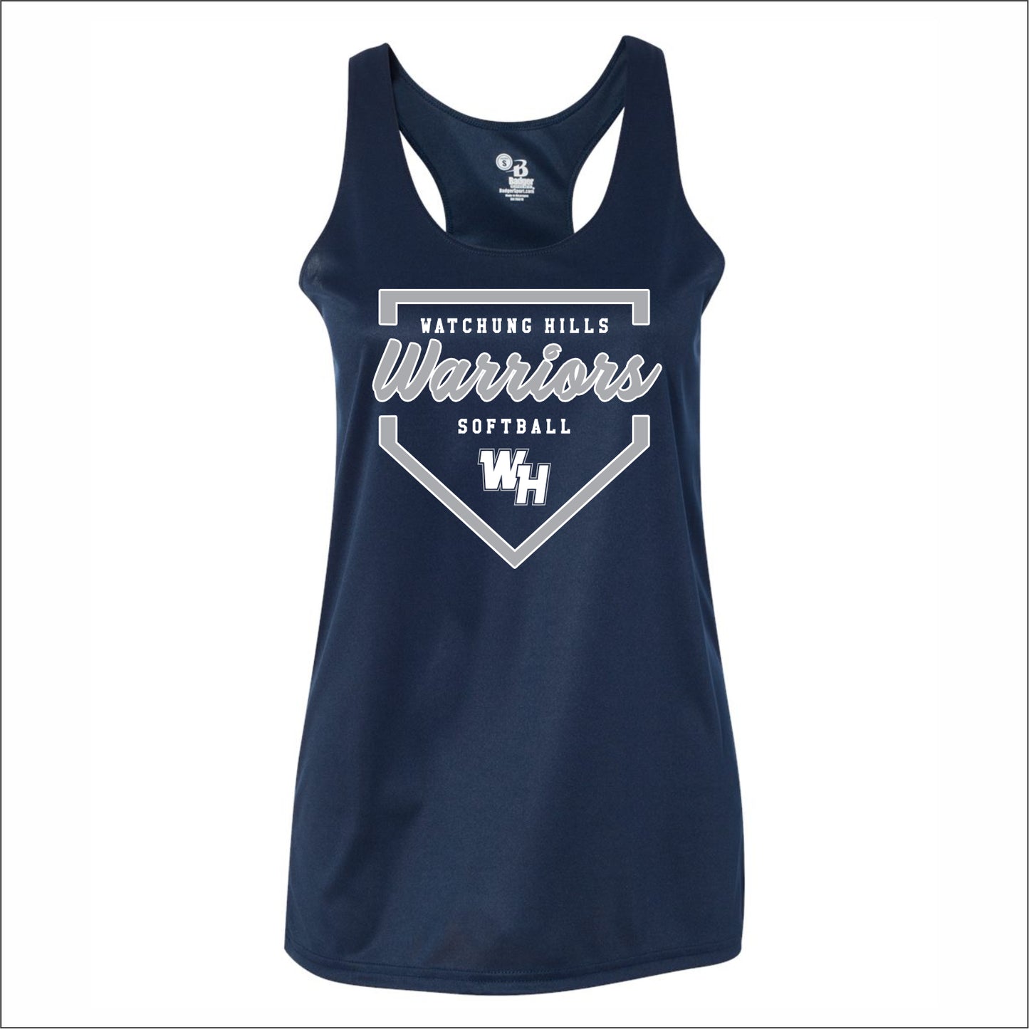 WH Warriors Softball Ladies Performance Racerback Tank Top