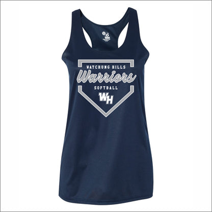 WH Warriors Softball Ladies Performance Racerback Tank Top