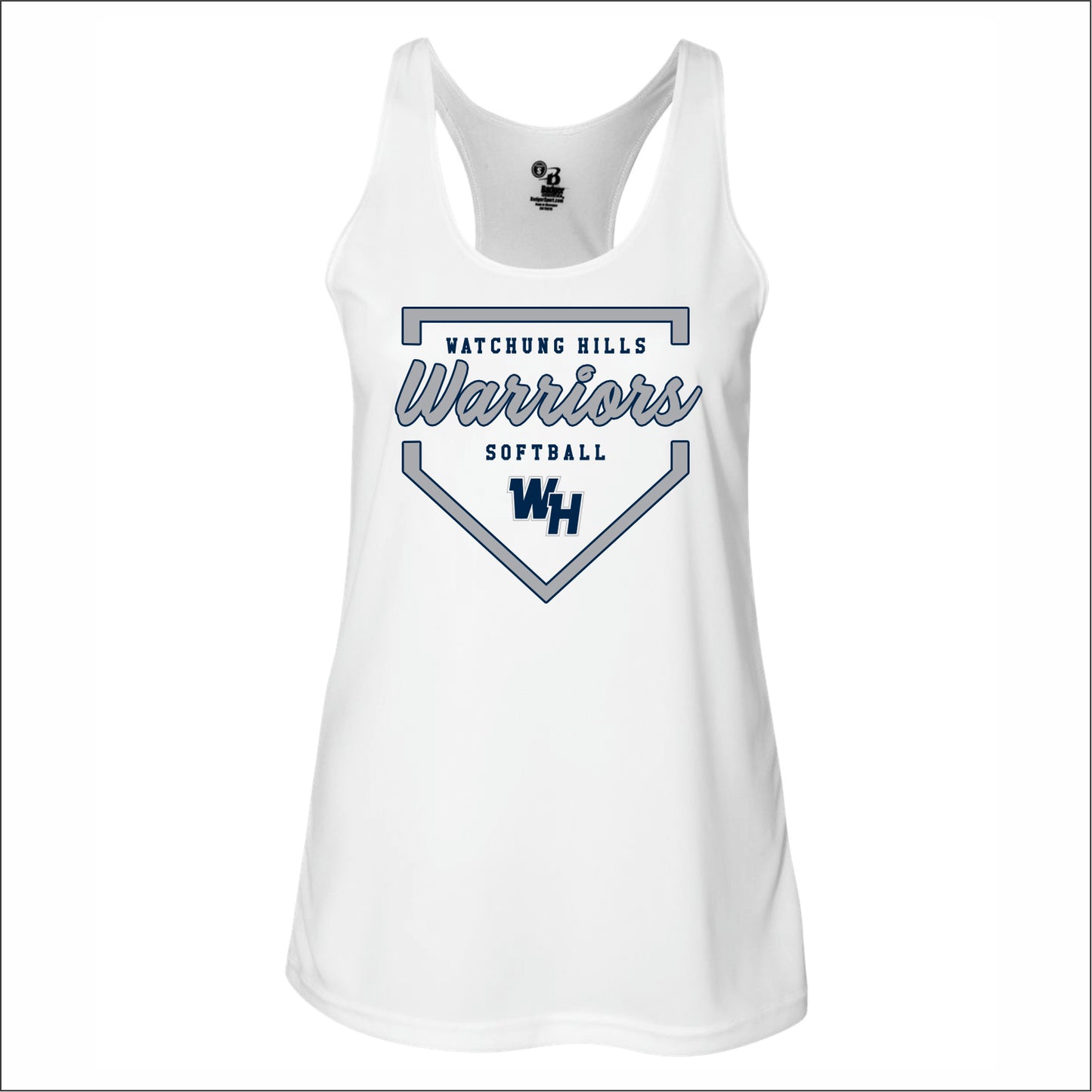 WH Warriors Softball Ladies Performance Racerback Tank Top