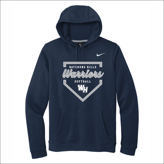 WH Warriors Softball NIKE Club Fleece Hooded Sweatshirt