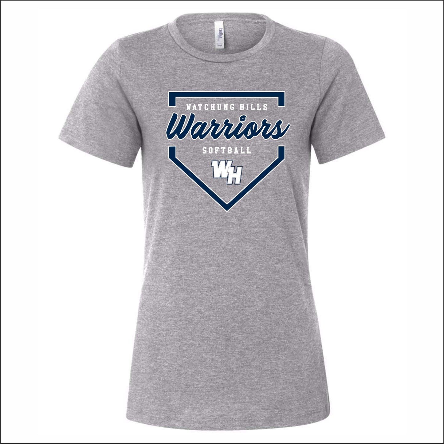 WH Warriors Softball Ladies Heathered Relaxed Jersey Tee
