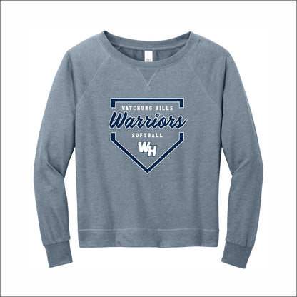 WH Warriors Softball Ladies Featherweight French Terry Crewneck