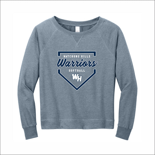WH Warriors Softball Ladies Featherweight French Terry Crewneck