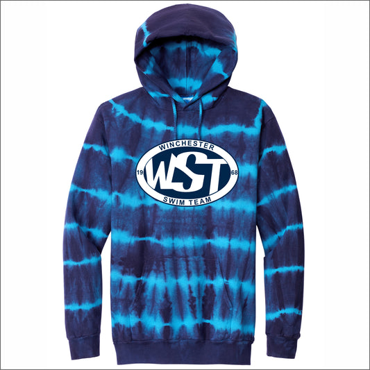 Winchester Swim Team Allover Stripe Tie-Dye Hoodie