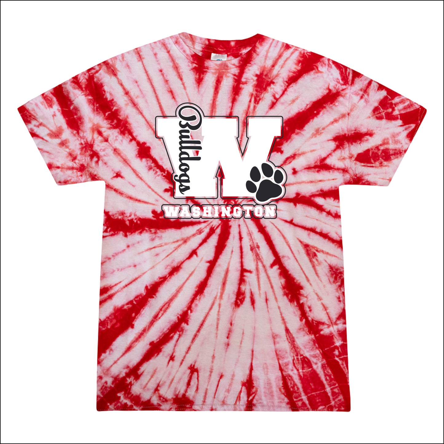 Washington Bulldogs Staff CA Tie-Dye T-shirt - Design A