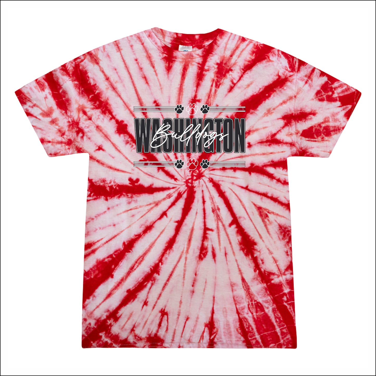 Washington Bulldogs Staff CA Tie-Dye T-shirt - Design B