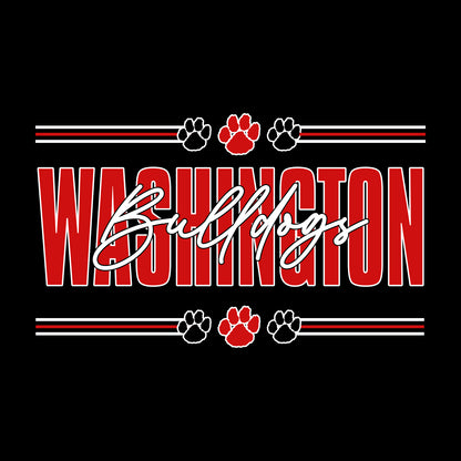 Washington Bulldogs Staff CA 50/50 Short Sleeve T-shirt - Design B