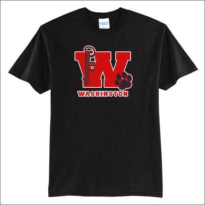 Washington Bulldogs Staff CA 50/50 Short Sleeve T-shirt - Design A