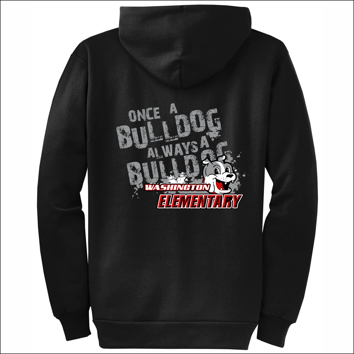 Washington Elem CA Full-Zip Hooded Sweatshirt - Design A