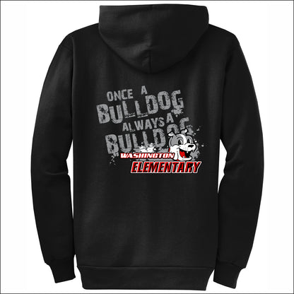 Washington Elem CA Full-Zip Hooded Sweatshirt - Design A