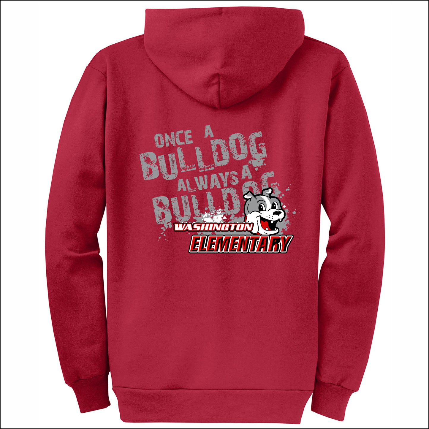 Washington Elem CA Full-Zip Hooded Sweatshirt - Design A
