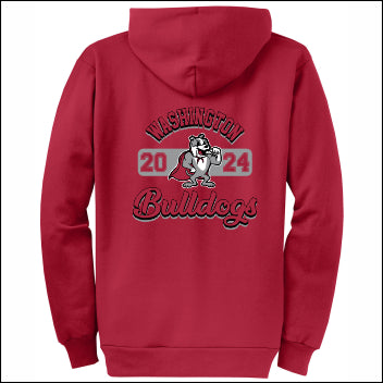 Washington Elem CA Full-Zip Hooded Sweatshirt - Design B