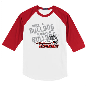 Washington Elem CA 3/4 Sleeve Baseball T-shirt - Design A