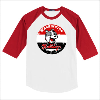 Washington Elem CA 3/4 Sleeve Baseball T-shirt - Design C