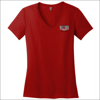 Washington Bulldogs Staff CA Ladies Perfect V-Neck T-shirt