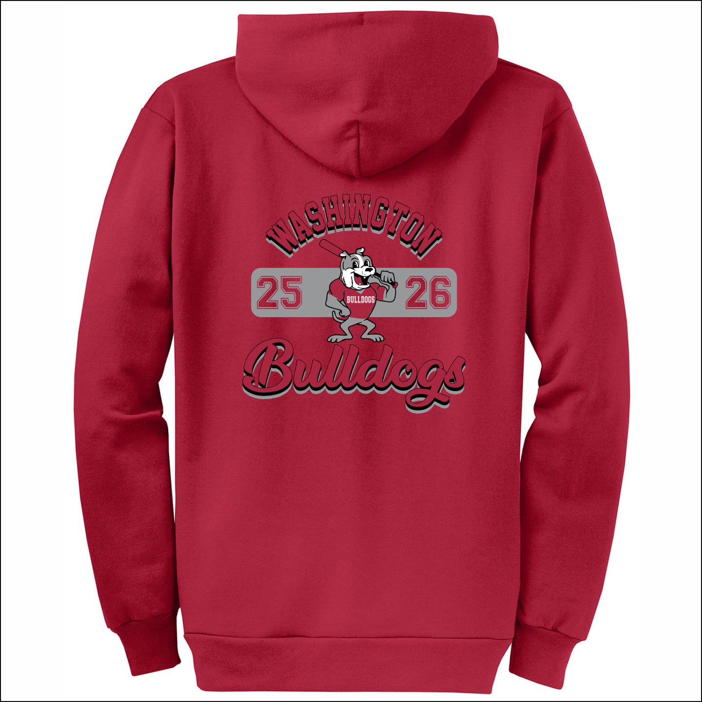 Washington Elem CA Full-Zip Hooded Sweatshirt - Design B