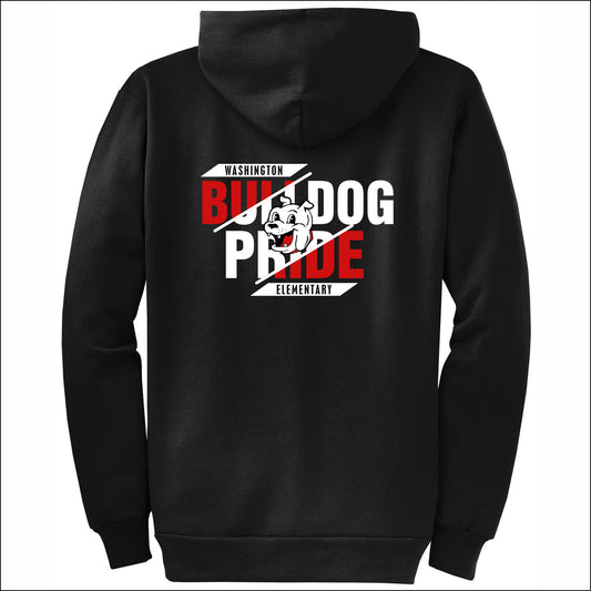 Washington Elem CA Full-Zip Hooded Sweatshirt - Design C