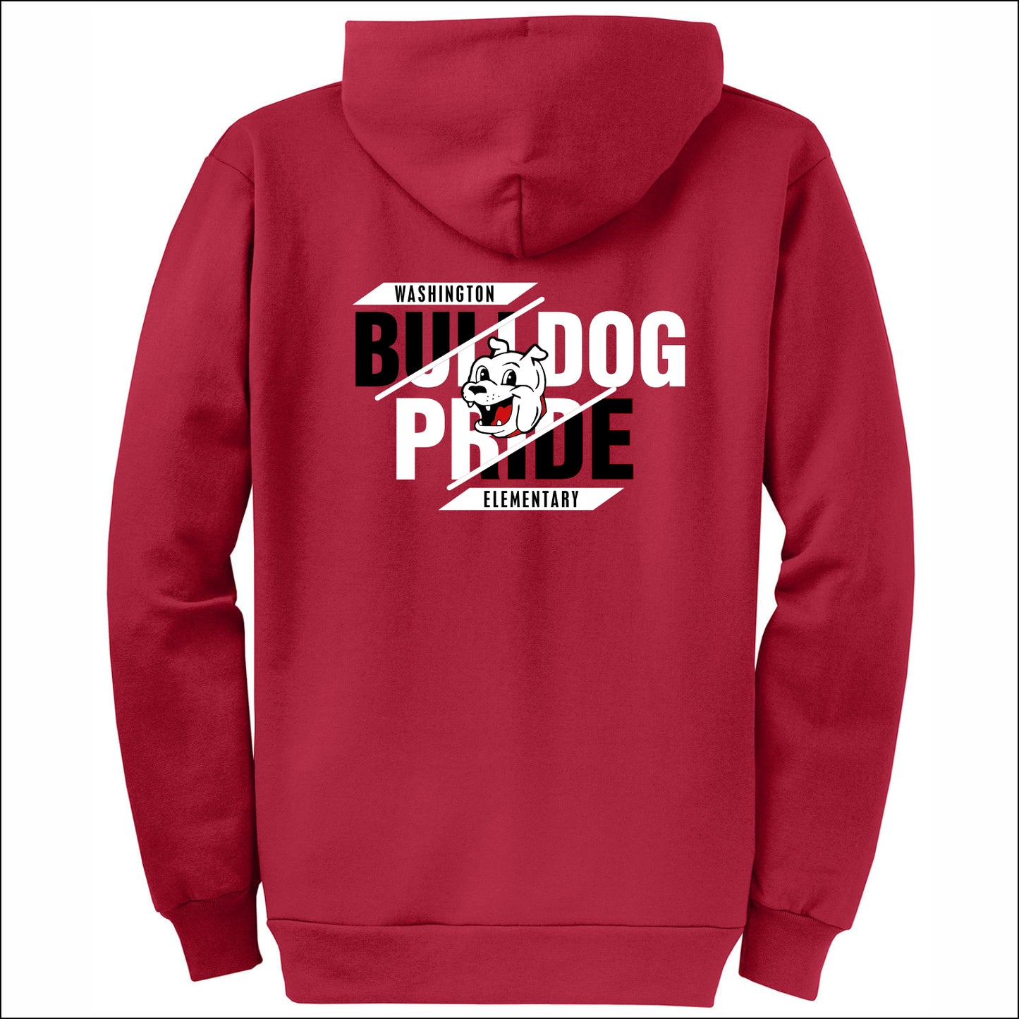 Washington Elem CA Full-Zip Hooded Sweatshirt - Design C