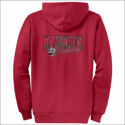 Washington Elem CA Full-Zip Hooded Sweatshirt - Design D
