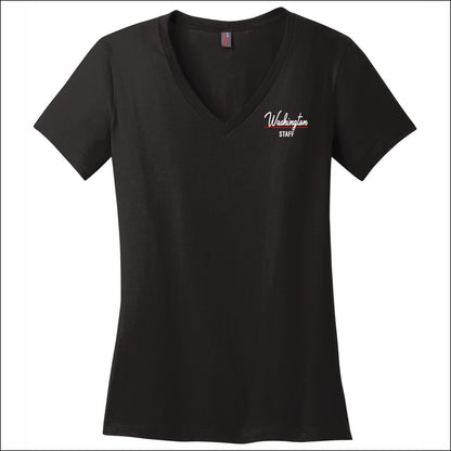 Washington Bulldogs Staff CA Ladies Perfect V-Neck T-shirt