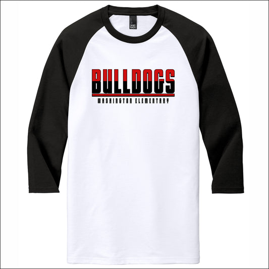 Washington Bulldogs Staff CA Tri-Blend 3/4 Sleeve Raglan Tee