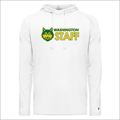 Washington Wolves Staff Triblend Hooded Long Sleeve Tee