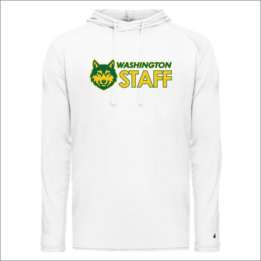 Washington Wolves Staff Triblend Hooded Long Sleeve Tee