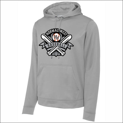 NCWHS Baseball Sport-Wick Fleece Hooded Pullover - Design C