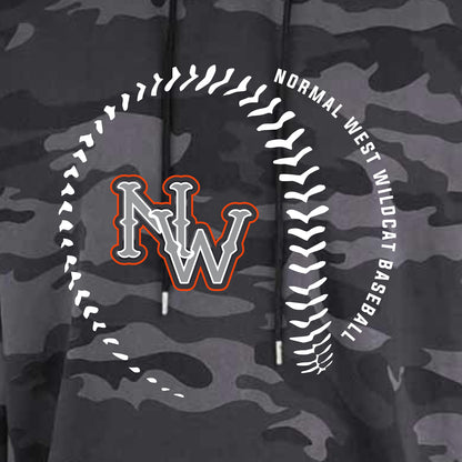 NCWHS Baseball Camo Hoodie
