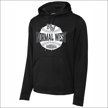 NCWHS Baseball Sport-Wick Fleece Hooded Pullover - Design B