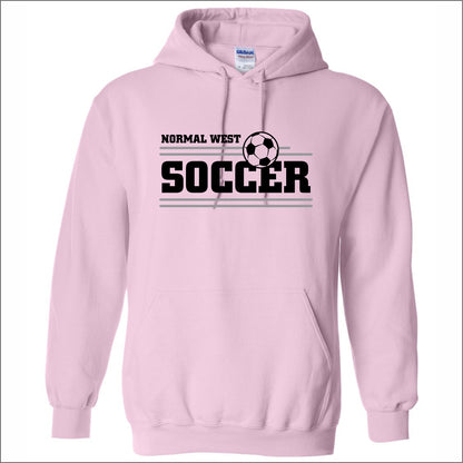 NCWHS Girls Soccer Hooded Sweatshirt - Des. E