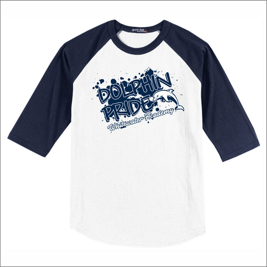 Whitewater Academy 3/4 Sleeve Baseball T-shirt - Des. A