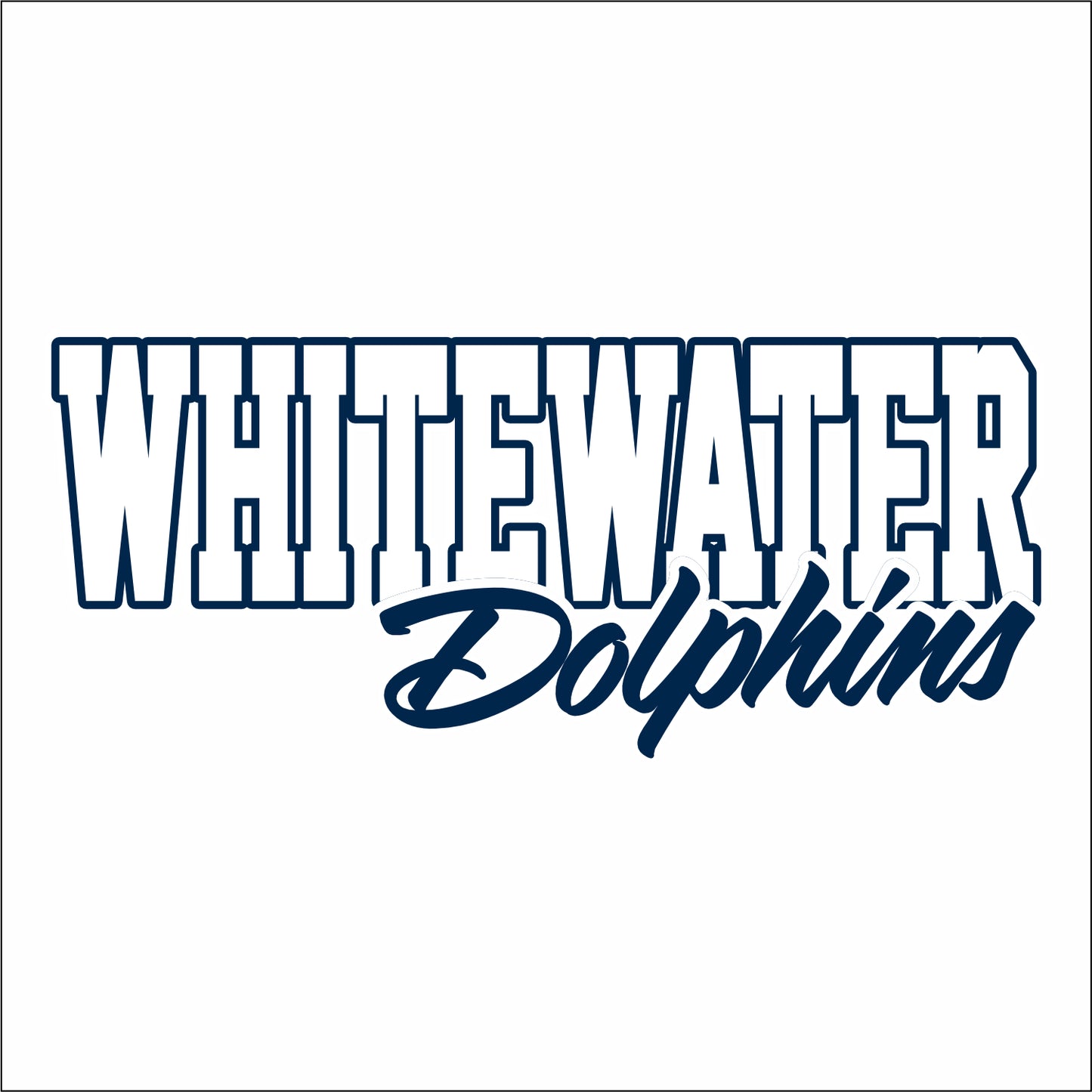 Whitewater Academy 3/4 Sleeve Baseball T-shirt - Des. B