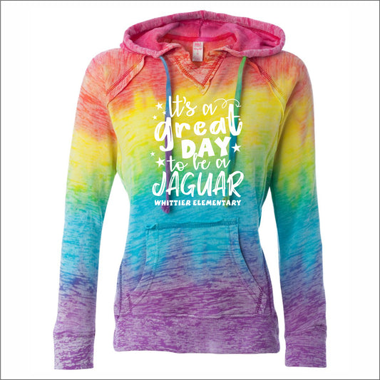 Whittier Elementary Ladies/Girls Burnout V-Notch Hoodie