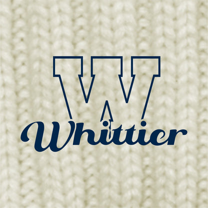 Whittier Elementary Faux Fur Pom Beanie