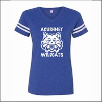 Acushnet Staff Ladies Vintage Football Tee