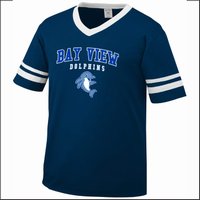 Bay View Elementary Sleeve Stripe Jersey Tee