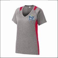 Campbell Christian Ladies V-Neck Colorblock T