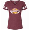 CF Brown Ladies Vintage Football Tee - Des. A