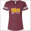 CF Brown Ladies Vintage Football Tee - Des. B