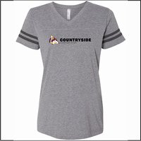 Countryside Elem Staff Ladies Vintage Football Tee