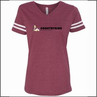 Countryside Elem Staff Ladies Vintage Football Tee