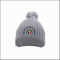 CVILLE FUMP Cable Knit Pom Beanie