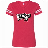 DM Warriors Ladies Vintage Football Tee