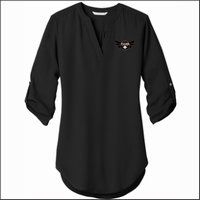 EJHS Staff Ladies 3/4 Sleeve Tunic Blouse - EMB1