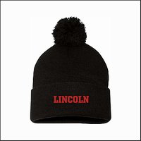 Lincoln Elem. Loggers Pom Beanie