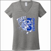 Lake Village Elem Ladies V-Neck Tee - Des. A