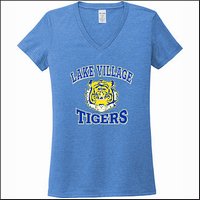 Lake Village Elem Ladies V-Neck Tee - Des. B